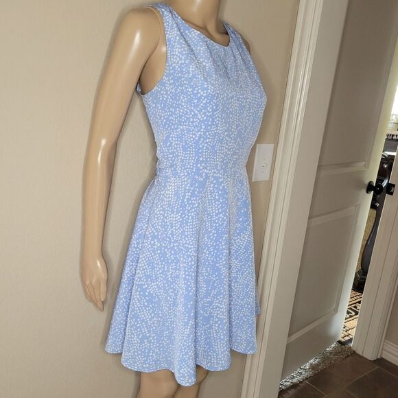 Forever 21 Light Blue & White Print Fit & Flare Dress - Picture 8 of 12